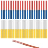 Systolic Shoelace Tips, 80PCS Multi-Color Heat Shrink Shoelace, Invisible Heat Shrink ShoelaceIing Caps for Home, Lace Shortening Repair Tip for Repairing, Shoe Lace Shortening Repair (4 Sizes)