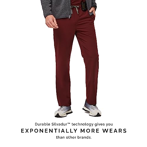 FIGS Pisco Basic Scrub Pants for Men - Burgundy, Short XL