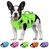 Dogcheer Dog Life Jacket with Double Rescue Handle, Reflective Dog Harness Life Vest for Swimming Boating, Adjustable Pet Swim Vest Dog Flotation Device DFD for Small Medium Large Dogs - Green XS