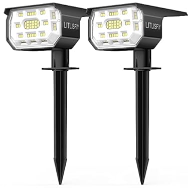 AMAZON - Solar Spot Lights Outdoor Landscape Lights, 50 LEDs Solar Spotlight Outdoor Auto On/Off with 3 Modes, LITLISFlY IP67 Solar Outdoor Lights Waterproof Garden Light, 2-in-1 Solar Spotlight for Yard,2pack