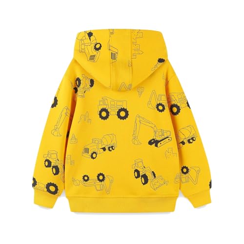 Toddler Boy Zip-Up Excavator Hoodie