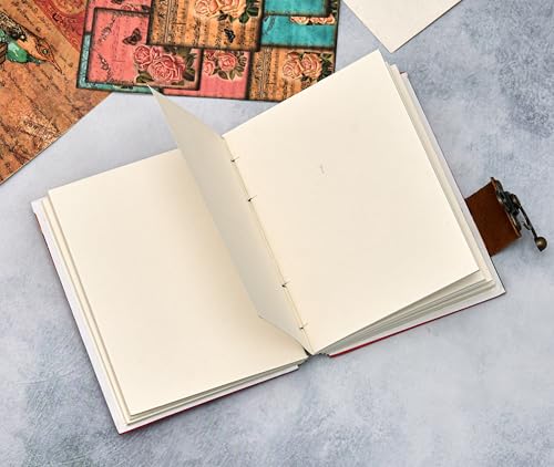 Image of Handmade Motivational Diary | ?Time is Not Refundable, Use It with Intention? Quote Journal with Lock & Recycled Paper (7x5 Inch)