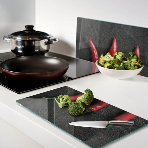 Planche en verre de cuisine 2x30x52 cm moderne bords polis - 4