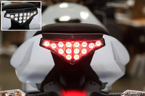 Integrated Sequential LED Tail Lights Clear Lens for 2012-2016 Kawasaki Ninja 650