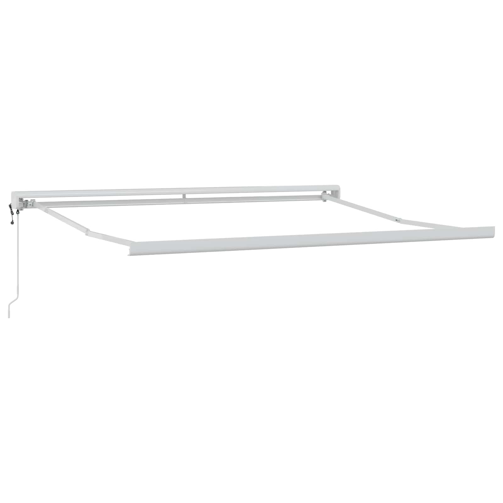 Tenda da sole estensibile con braccio articolato, grigio chiaro e bianco, 500 x 300 cm, per balcone, terrazza, giardino, protezione solare, protezione dagli sguardi indiscreti, protezione UV