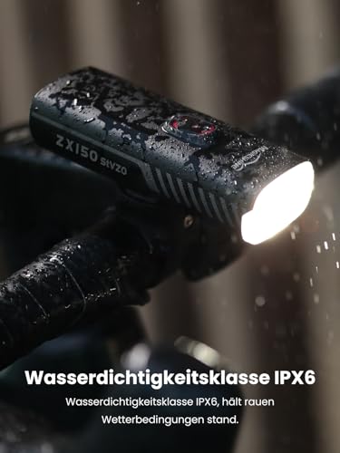 Magicshine ZX150 | LED Fahrradlicht 150 Lux | StVZO zugelassenes, akkubetriebenes Vorderlicht mit 2 Leuchtmodi | 230 m Leuchtweite… – Ansicht 7