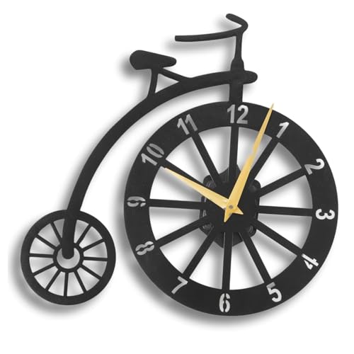 Image of Wall Clock Stylish Metal Analog Wall Clock for Living Room, Bedroom, Office, Kitchen, Home and Hall | Antique Fancy Big Size Modern Wall Watch (Black(ST-10), 50 CM)