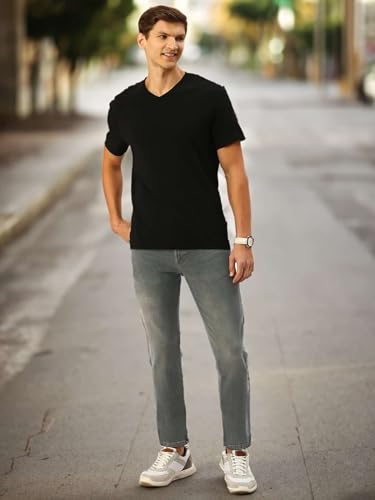 Image of Blue Jeans for Men Regular Fit - Cotton Jeans Pant for Men, Regular Denim Jeans for Boys - Light Fade Jeans for Men