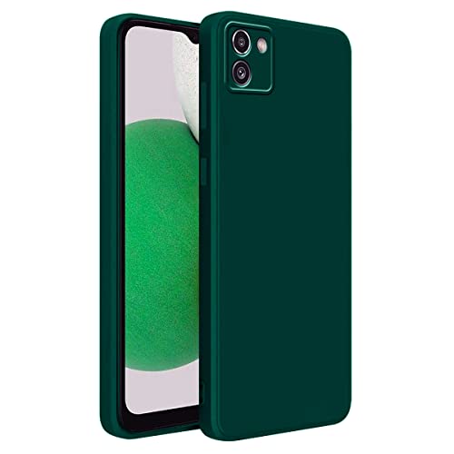 Image of LIRAMARK Silicone Soft Back Cover Case for Samsung Galaxy A03 (Green)
