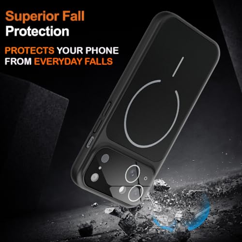 Image of SHINESTAR Premium Luxury Case Compatible with iPhone 13 | Protective Back Cover with Camera Lens Safety | Wireless Charging Support | Slim Fit Durable Design | Enhanced Grip Protection Black
