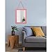 AAZZKANG Rectangle Mirror with Wood Frame Modern Farmhouse Wall Mirrors Decor for Bedroom Bathroom Living Room Small Pink