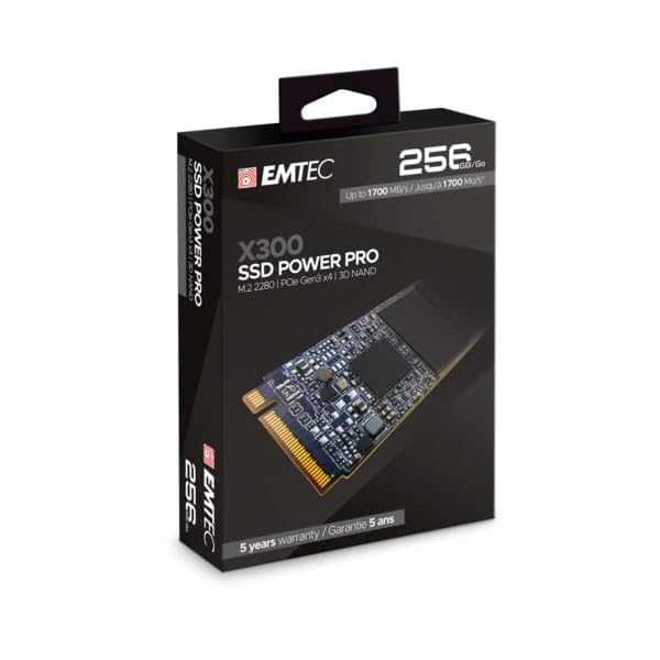 Emtec X300 M.2 SSD Power Pro 256 GB M.2 2280 NVMe PCIe Gen 3.0 x4 - Image 3