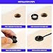 250 Pcs Cable Snap Bushing Grommets, Black Round Nylon Snap in Cable Grommet Protector, 5/16
