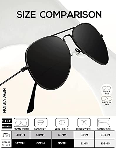 Image of KALIYADI Classic Aviator Sunglasses for Men Women Driving Sun glasses Polarized Lens UV Blocking