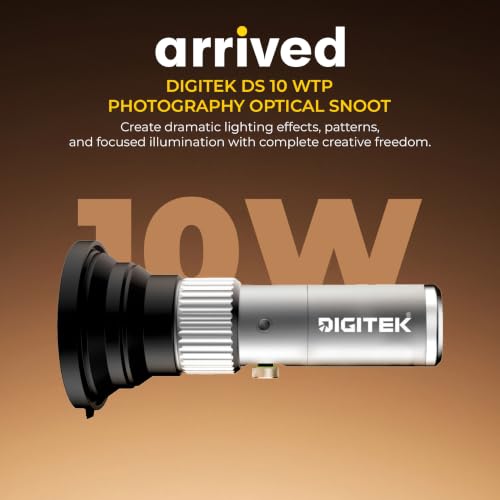 Image of Digitek DS 10 WTP Optical Snoot Light 10W RGB LED Photography Light with 20 Gobos 1889K to 6672K Type C Fast Charging for Portrait Video Studio Photography