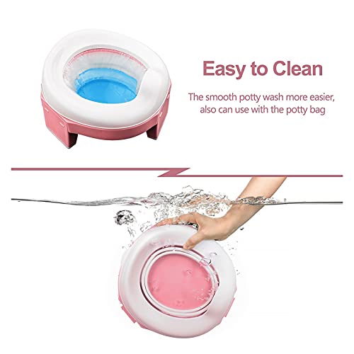 JYDZSW Kids Potty Pot Draagbare Siliconen Training Seat 3in1 Multifunctionele Reizen Toilet Seat Opvouwbare Kinderen… - Afbeelding 4