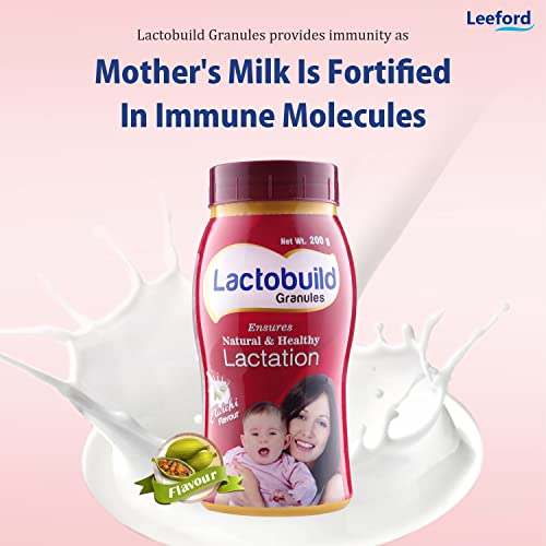 Image of Leeford Lactobuild Granules, Pack of 2 (200g Each), Elaichi Flavor | Lactation Supplement, Enriched with Shatavari, Increase Breast Milk, Breast Milk Booster