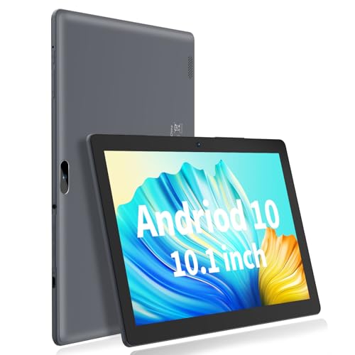 Image of 10 Inch Tablet, Android Tablet with 64GB Storage, 6000mAh Battery, HD IPS Display, Dual Camera, WiFi, Bluetooth, GMS Certified, Black
