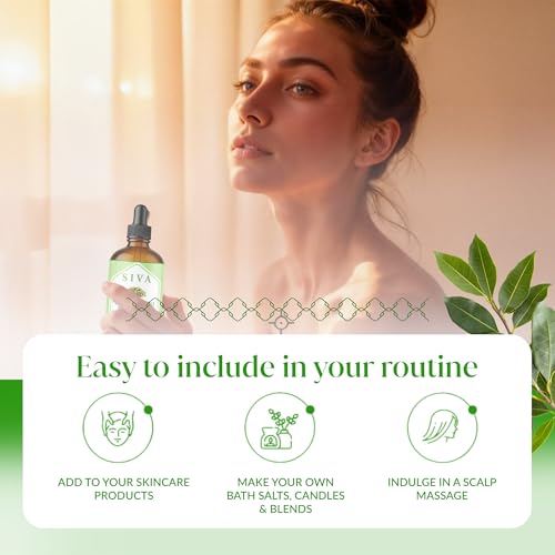 Image of Siva Citronella Essential Oil 4 Fl Oz - for Diffuser, Skin & Hair Care - Ideal for Massage & DIY Blends- with Dropper