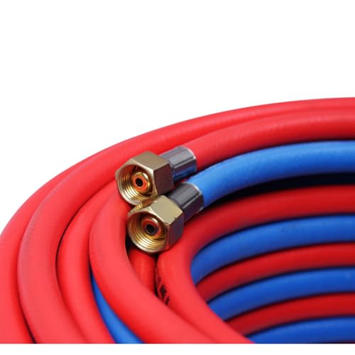 Manguera de antorcha de soldadura, manguera doble de oxiacetileno con accesorio de cobre