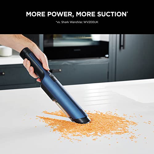 Shark WandVac 2.0 Cordless Handheld Vacuum Cleaner, Small & Lightweight, Powerful Suction Handheld Vacuum with Boost Mode, Pet and Duster/Crevice Tools, 15 Mins Run-Time, Charging Base, Blue WV270UK - Image 4