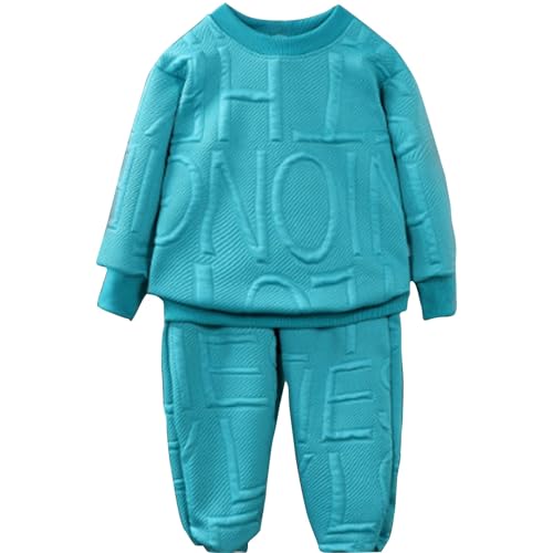 Youth Boys' Athletic Outfits 3D Letter Graphic Crewneck Sweatshirts Elastic Waist Joggers Sweatpants Teens Fall Cute Clothes