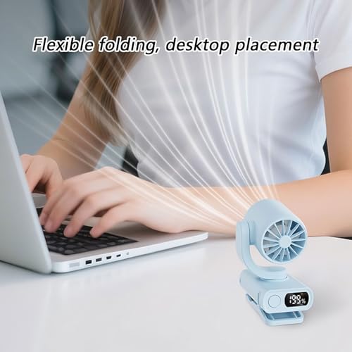 Ventilador de escritorio flexible y portátil de clip con batería recargable USB 7