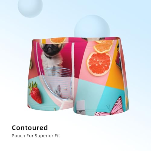 Boys' Cotton Boxer Brief Soft Underwear-Colorful Dog Cat Collage4