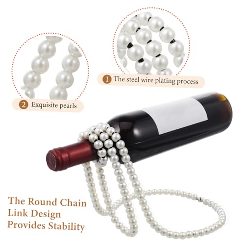 Soporte creativo para botella de vino en forma de perla miniatura 5