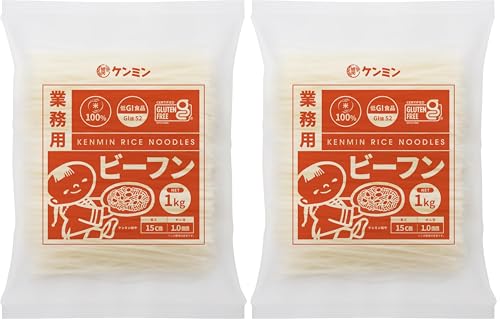 ケンミン 業務用ビーフン 1kg (× 2)の商品画像（Amazon）