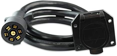 Yi Ya Su 8ft 7 Way RV Trailer Plug, Copper Connector Cable, Rugged PVC Wire Harness - Foto 10