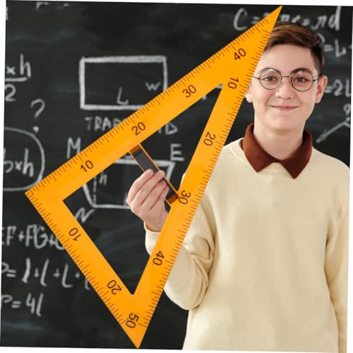 Regla triangular magnética de plástico resistente con ángulos de 45 y 60 grados 8