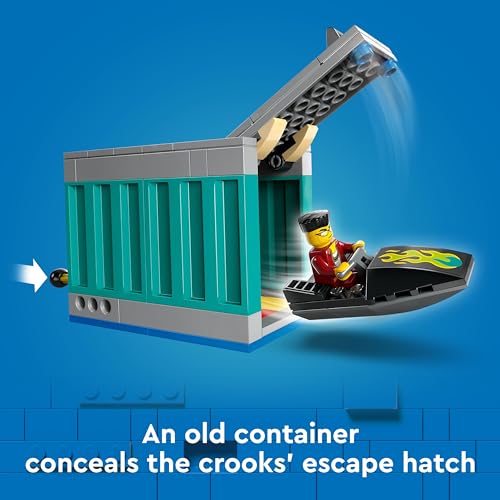Image of LEGO City Police Speedboat and Crooks' Hideout Toy 60417