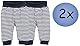 Playshoes Jungen Sweat-Hose Jogginghose, Ringel Marine, 98 (2er Pack)