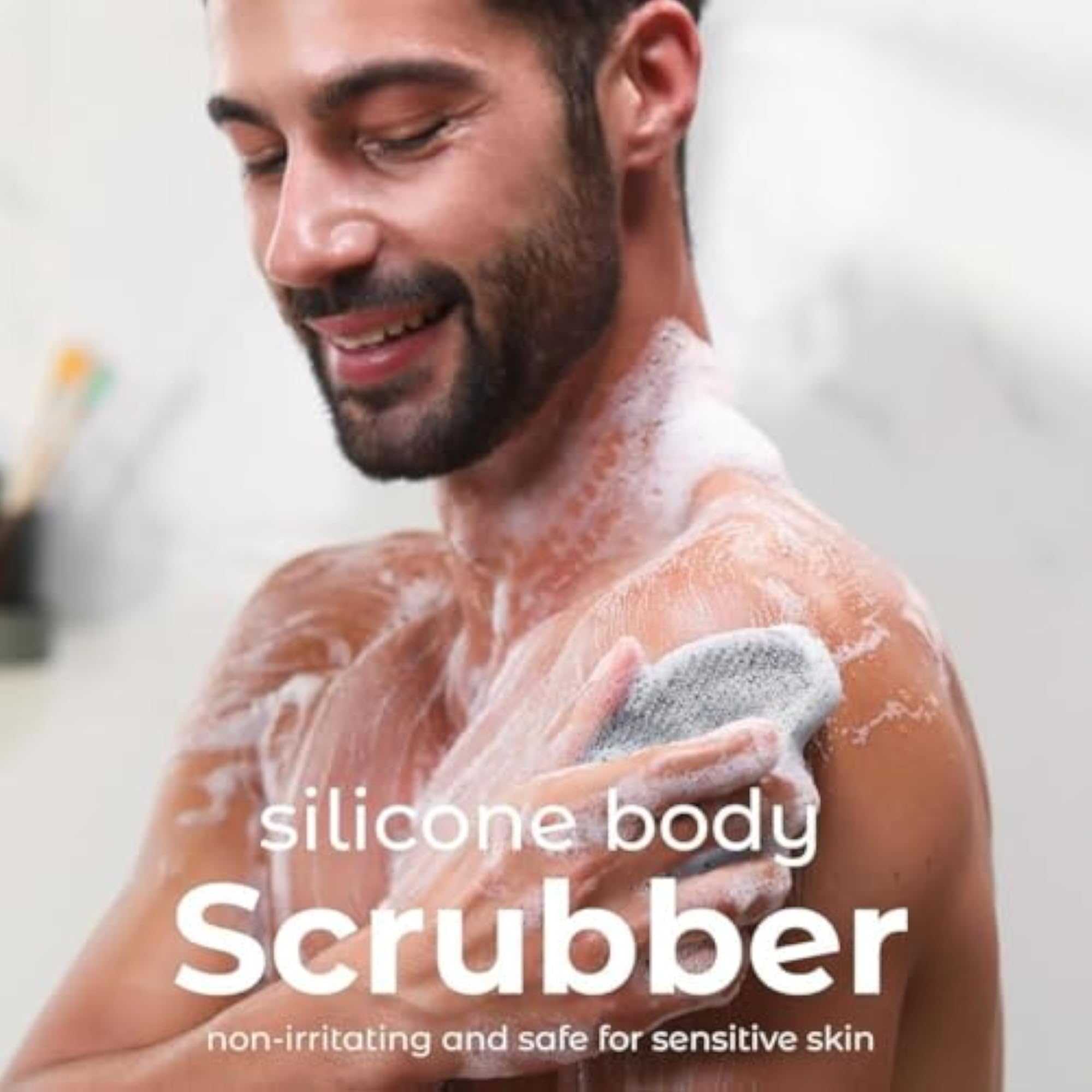 Silicone Bath Body Scrubber Multicolor for Deep Cleansing