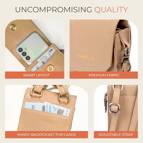 Image of HAMELIN Small Crossbody Mobile Sling Bag for Women |Stylish Phone Pouch with Adjustable Strap |Mobile Purse|Versatile Cell Phone Pouch for Girls | Ideal Gift For Woman