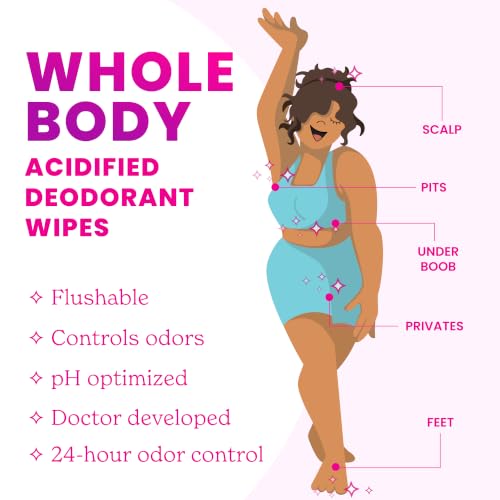 Image of Lume Acidified Deodorant Wipes - 24 Hour Odor Control - Aluminum Free, Baking Soda Free, Skin Loving - Flushable - 15 Count (Soft Powder)