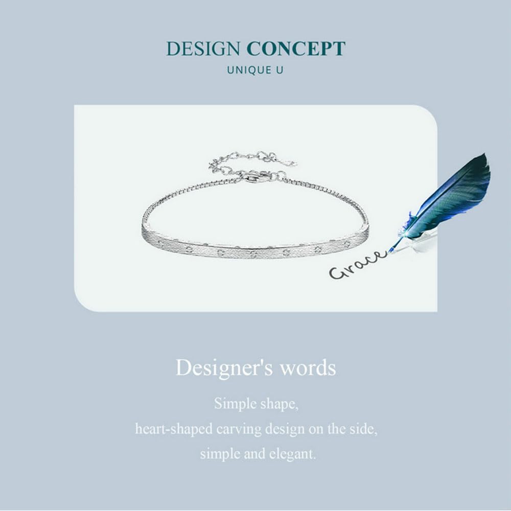 WZGWDC Pulsera de Plata de Ley 925 con Barra con tu Nombre - Pulsera con Barra Plateada de Regalo Personalizada
