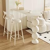 Bartisch Set 3-Teilig, Stehtisch Esstisch, Bistrotisch, Industriedesign, Einfache Montage, Tisch für Küche und Stühle, Platzsparend, für Küche Esszimmer Wohnzimmer(White,140x105cm/55.1x41.3in)