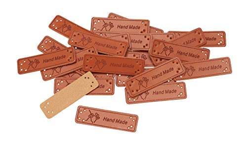 25 étiquettes similicuir « Handmade », Gros acheteurs VBS