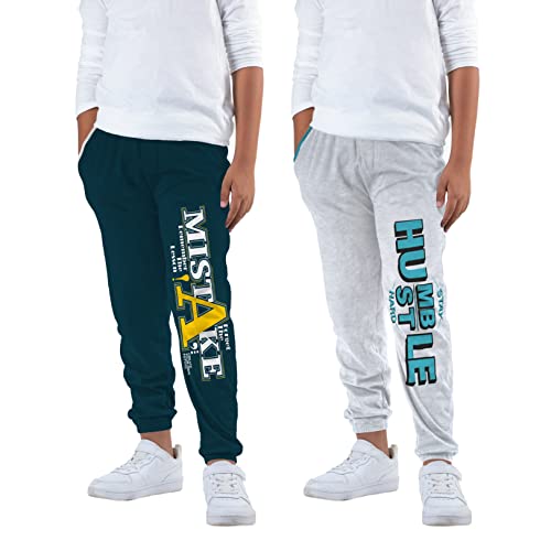 Image of KYDA KIDS Boy's Regular Fit Mid Rise 100% Cotton Track Pant - (Pack of 2)