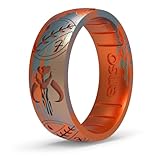Enso Rings Stars Wars Book of Boba Fett Silicone Ring - Comfortable and Flexible Design - Galactic Outlaw - Phoenix/Ash - 9