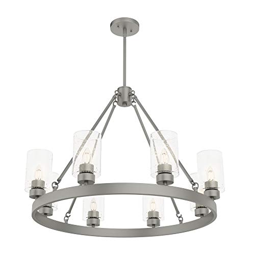 Hunter Fan Company 19010 Hartland Chandelier, Matte Silver Finish #TOP8