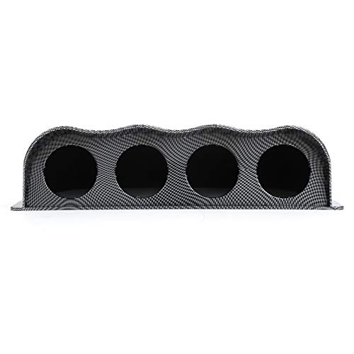 Soporte de calibre cuádruple estilo fibra de carbono para renovar el tablero de tu coche