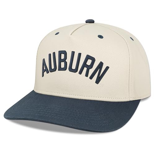 Legacy NCAA Officially Licensed Baseball Hat, Auburn Tigers, Lightweight Cap for Men & Women, Heritage Twill Adjustable (HTA), Stone/Navy, One Size Fits Most, Adjustable Closure