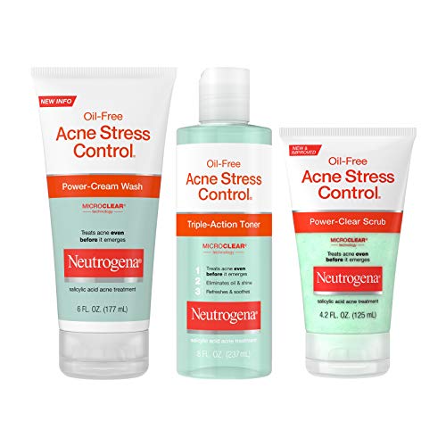 Neutrogena Oil-Free Acne Stress Control Power-Cream Face Wash With 2% Salicylic Acid Acne Treatment Medication, Soothing Daily Acne Facial Cleanser For Acne-Prone Skin Care, 6 Fl. Oz #TOP1
