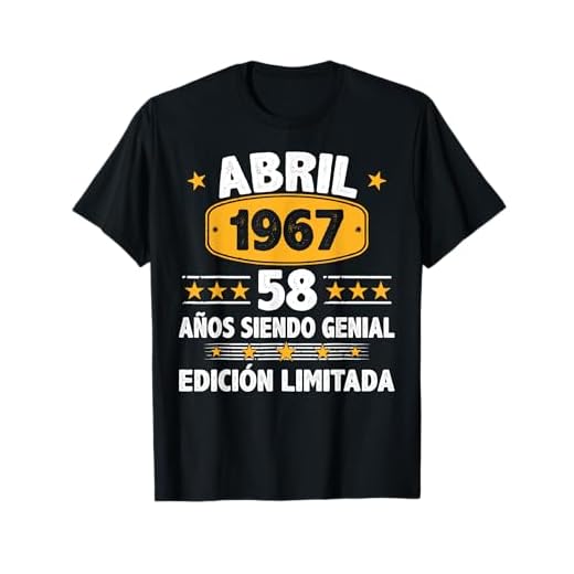 Abril 1967 58 Años Hombre Cumpleaños Regalo Abril 1967 Camiseta