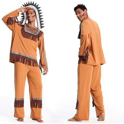 BuzzoXerex Men's Native American Costume Set Cover