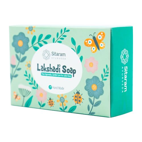 Image of Sitaram Ayurveda Lakshadi Soap | Handmade Ayurvedic Bathing Bar with Lakshadi Kera Thailam | Supports Tan Care, Skin Nourishment & Gentle Cleansing | Sulphate & Paraben Free | 75 g