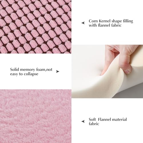 BVAGSS Orthopädisches Hundebett, Waschbar Hundekissen flauschig Hundematte, Umkehrbar Weiche und Warme Hundematte für klein mittel große Hunde XH079 (60x45x4cm,Pink)